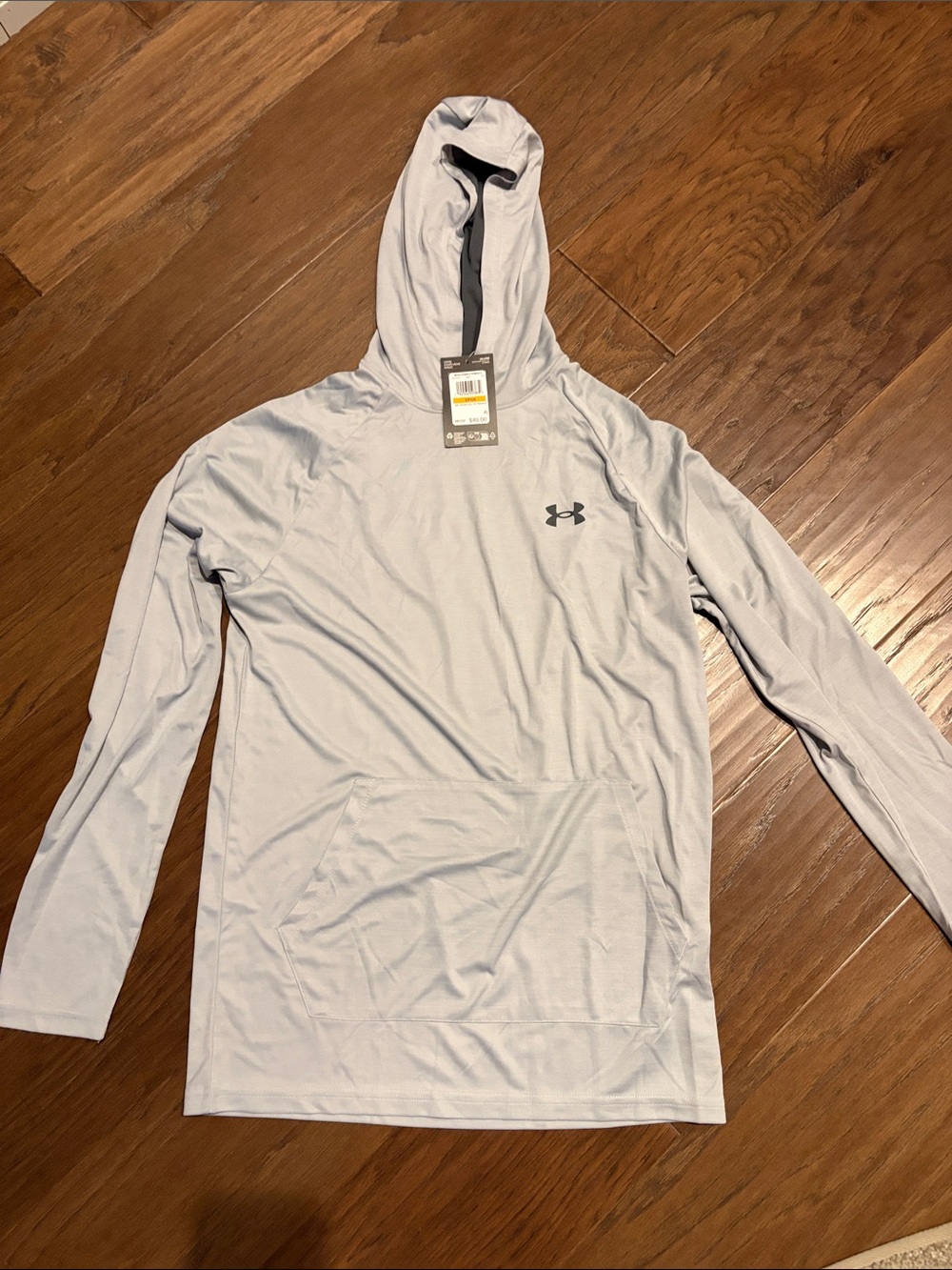 Under Armour Men’s Light Gray Hooded Performance Top
